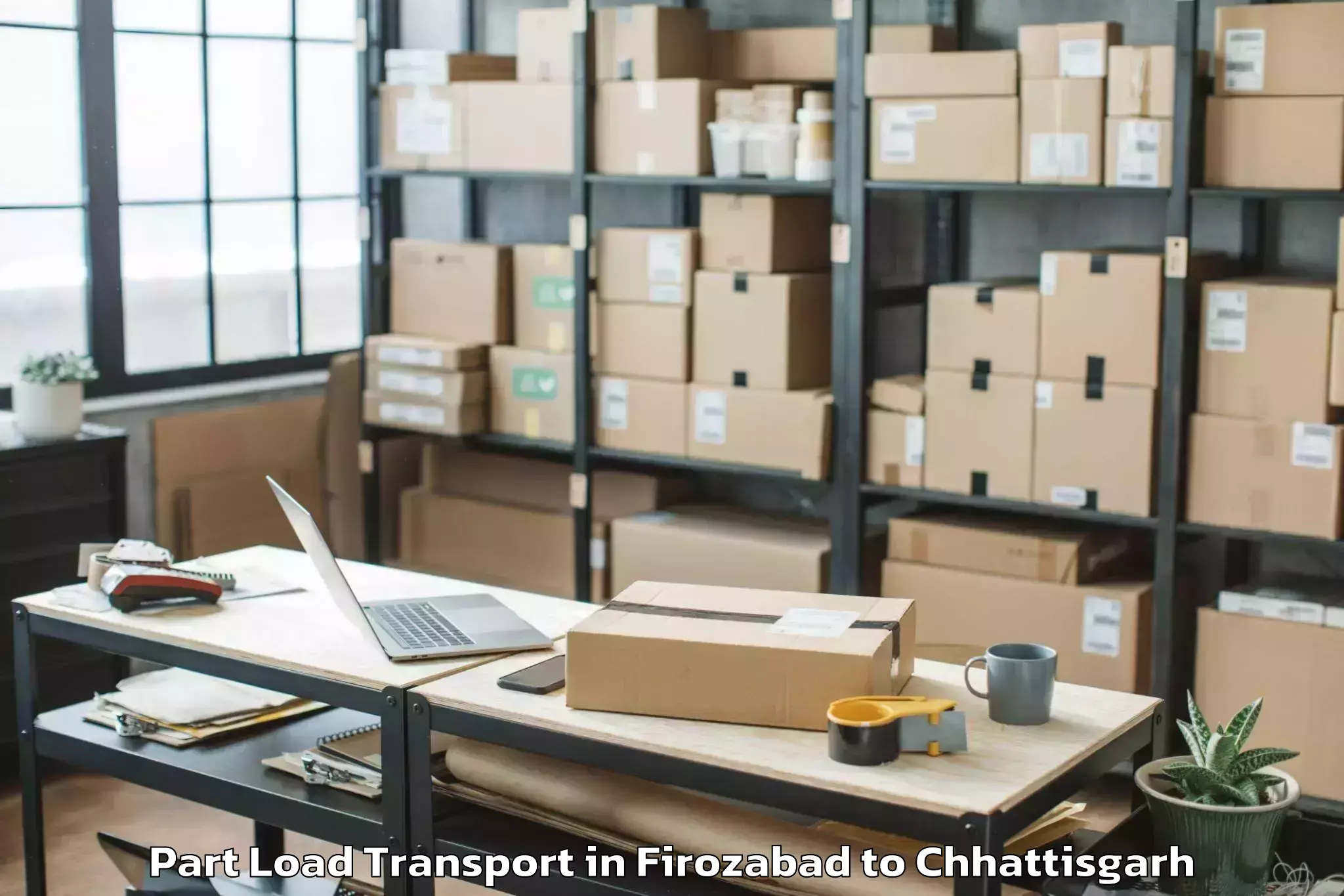 Book Firozabad to Pendra Part Load Transport Online